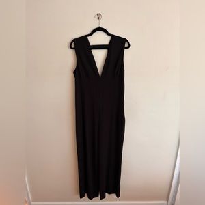 Halston Heritage V Neck & Back Jumpsuit